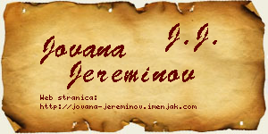 Jovana Jereminov vizit kartica